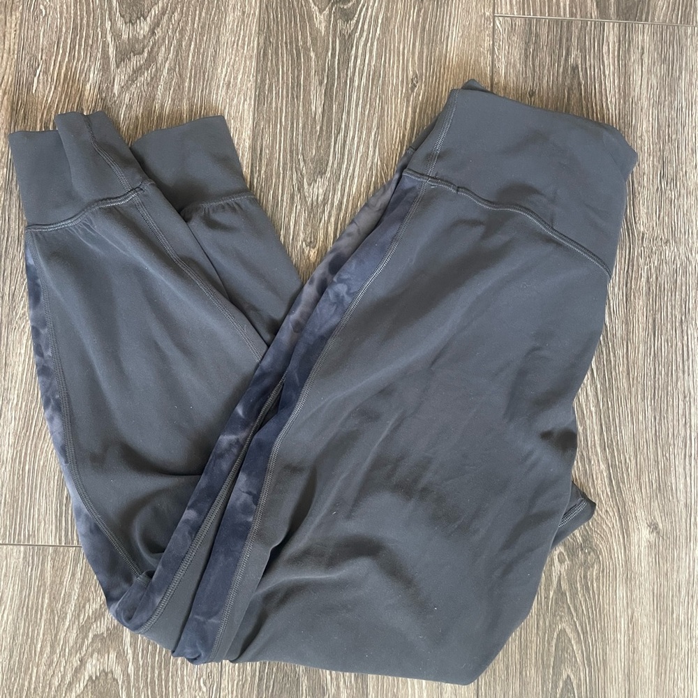 Lululemon jogger leggings grey and blue tie-dye size large